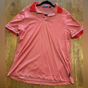 Perry Ellis red and white men’s polo